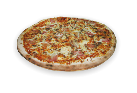 PIZZA BARBACOA CON CEBOLLA